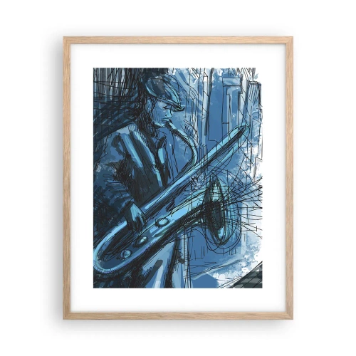 Poster în ramă de stejar deschis - Rapsodie urbană - 40x50 cm