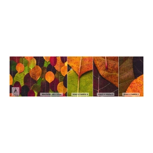 Mostră tapet autocolant Deluxe Sticker - Mozaic de toamnă - Grafică, Frunze colorate, Bucată - 100x30 cm