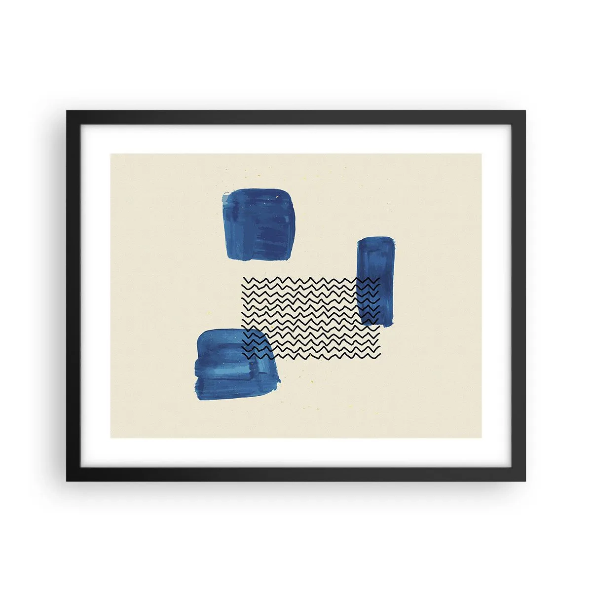 Poster în ramă neagră - Cvartet abstract - 50x40 cm