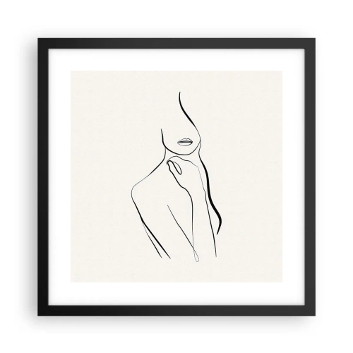 Poster în ramă neagră - Val de melancolie - 40x40 cm