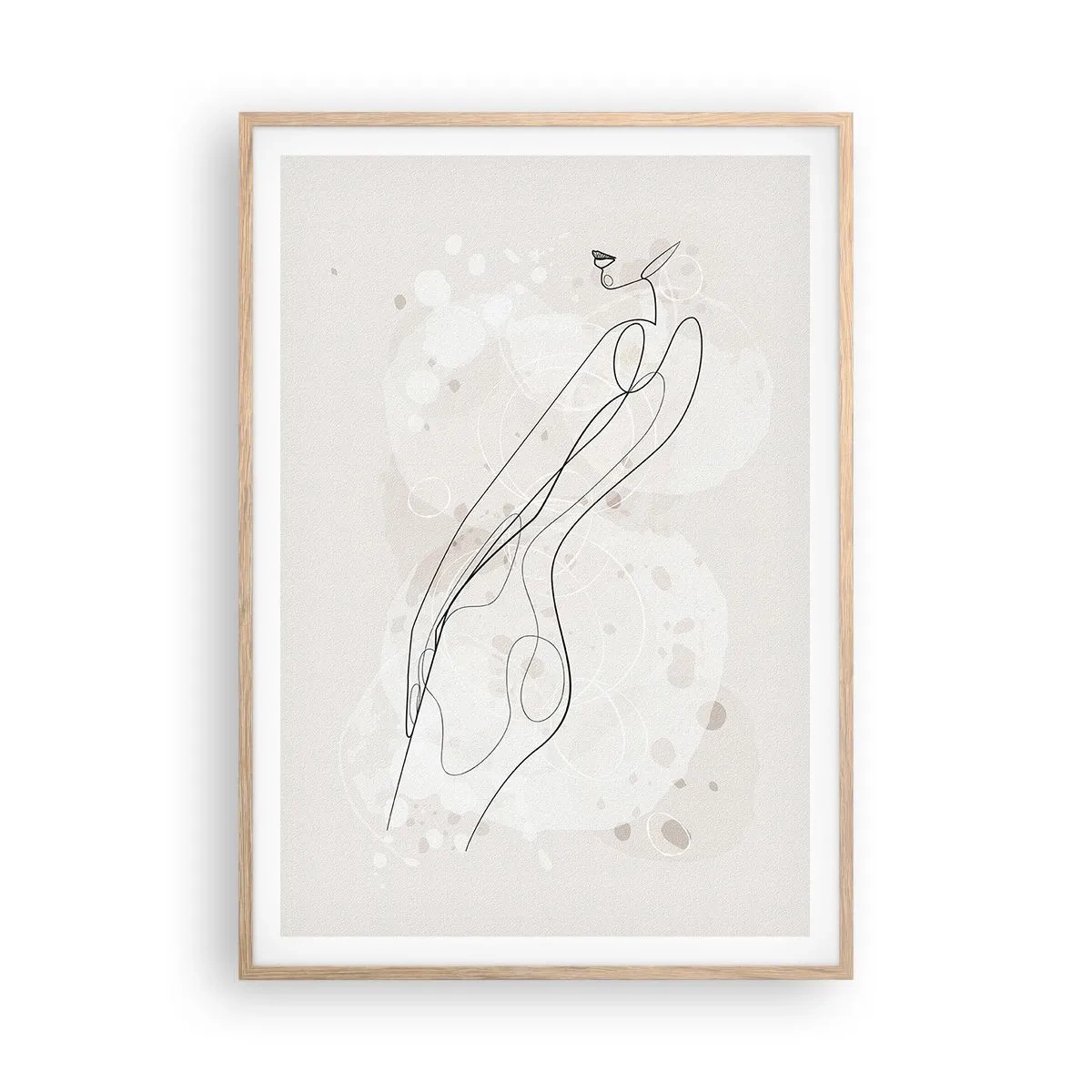 Poster în ramă de stejar deschis - Să rătăcești cu privirea - 70x100 cm