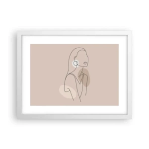 Poster în ramă albă - Icoana fecioarei - 40x30 cm