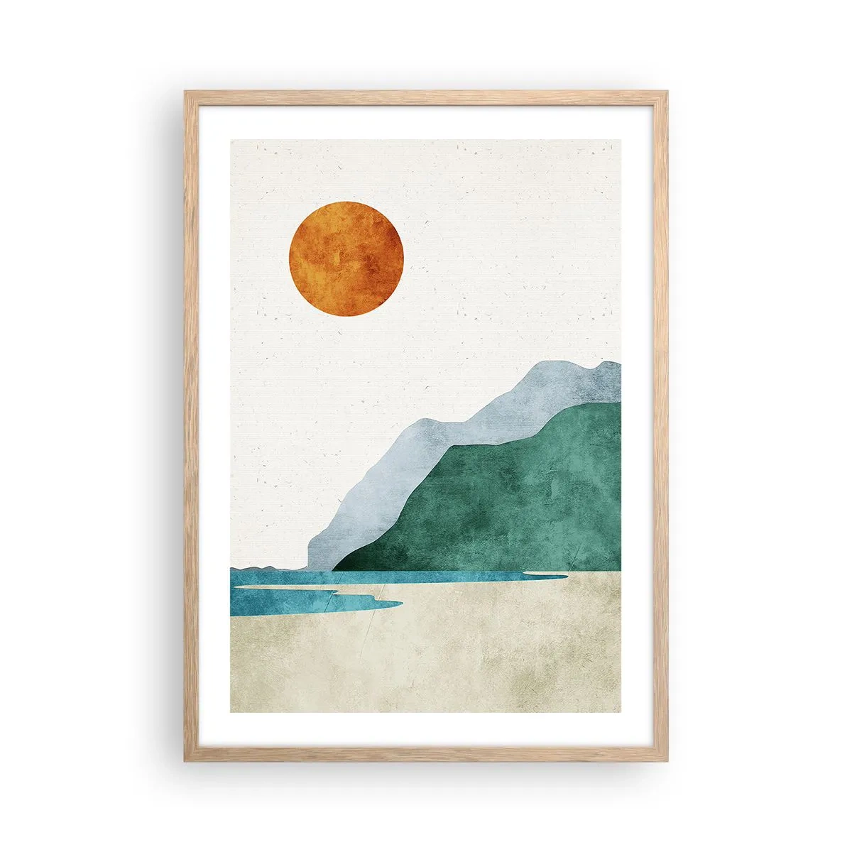 Poster în ramă de stejar deschis - Peisaj așa cum ar trebui să fie - 50x70 cm