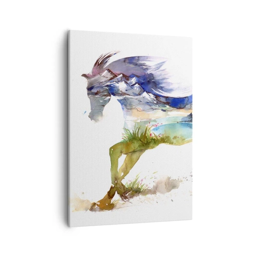 Tablou pe pânză - De pe pajiște direct spre cer - 50x70 cm