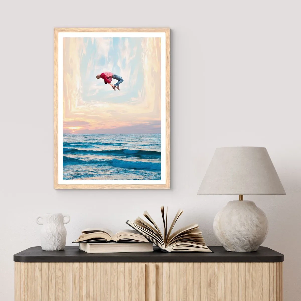 Poster în ramă de stejar deschis - Spre o altă dimensiune - 40x50 cm