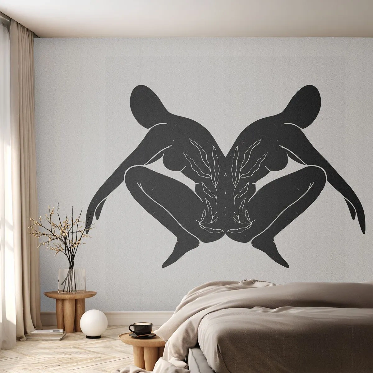 Tapet Autoadeziv Deluxe Sticker - Suflet comun - oameni, Minimalist, Gemenii - 100x70 cm