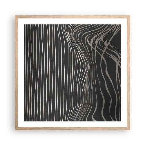 Poster în ramă de stejar deschis - Ritm și accent - 60x60 cm