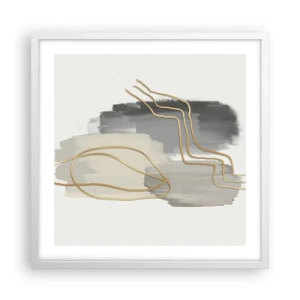 Poster în ramă albă - Persistență și mișcare - 50x50 cm