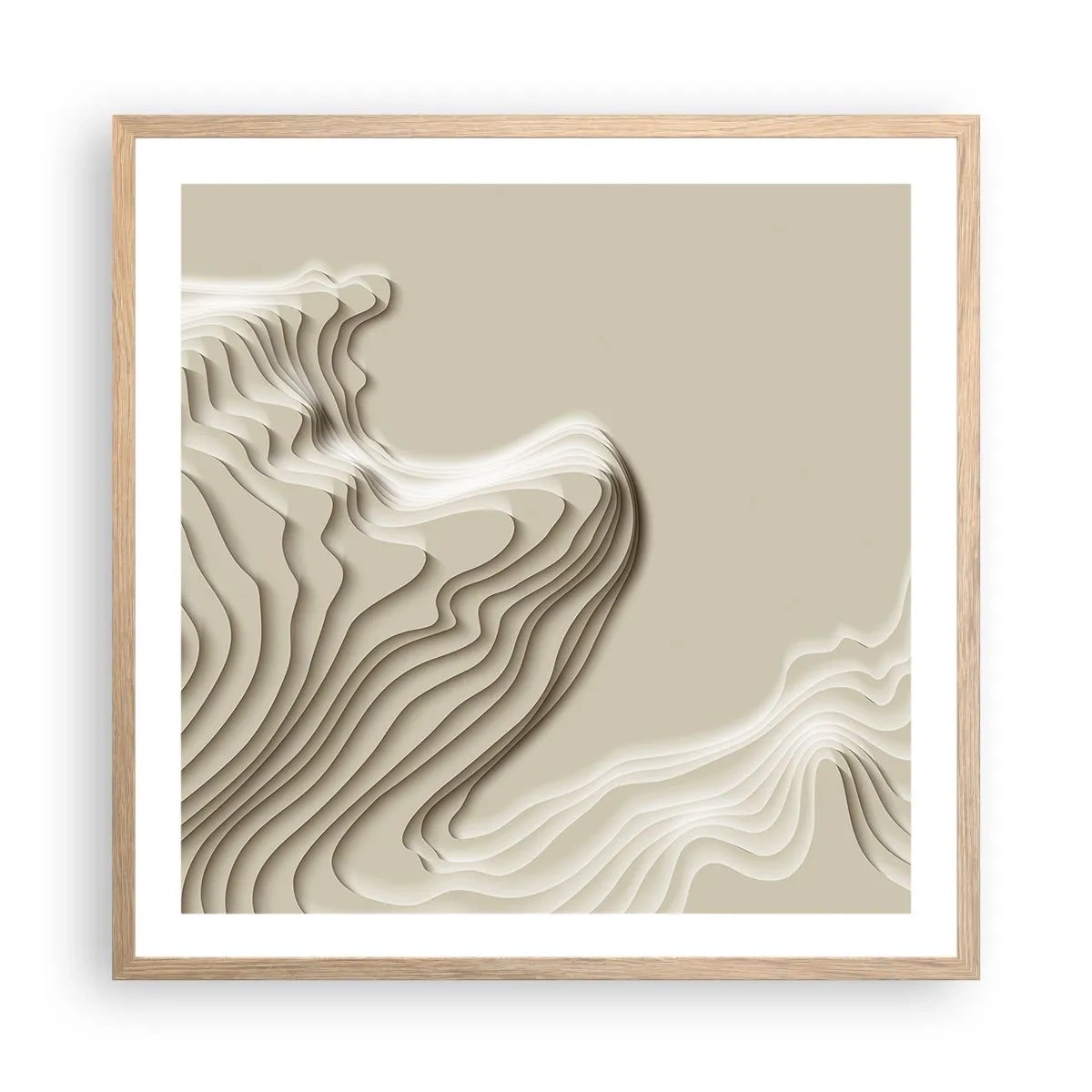 Poster în ramă de stejar deschis - Topografia artei - 60x60 cm