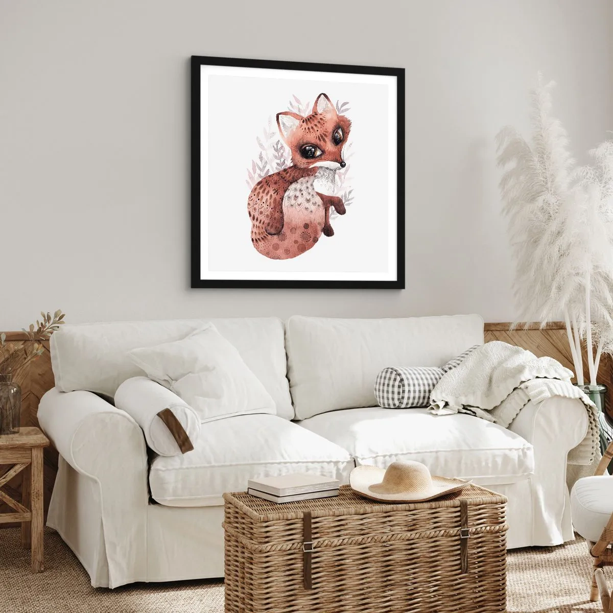 Poster în ramă neagră - Doar iubire - 40x40 cm