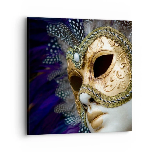 Tablou pe pânză - Portret venețian în aur - 30x30 cm