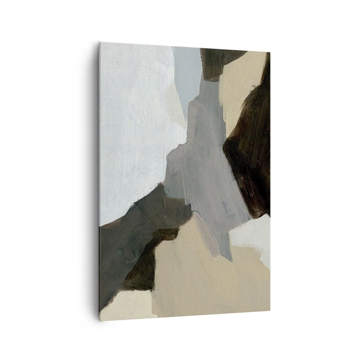 Tablou pe pânză - Abstracție: despărțirile griului - 70x100 cm