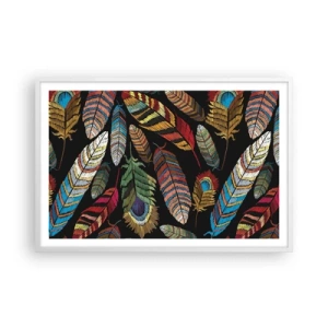 Poster în ramă albă - Carnavalul păsărilor - 91x61 cm