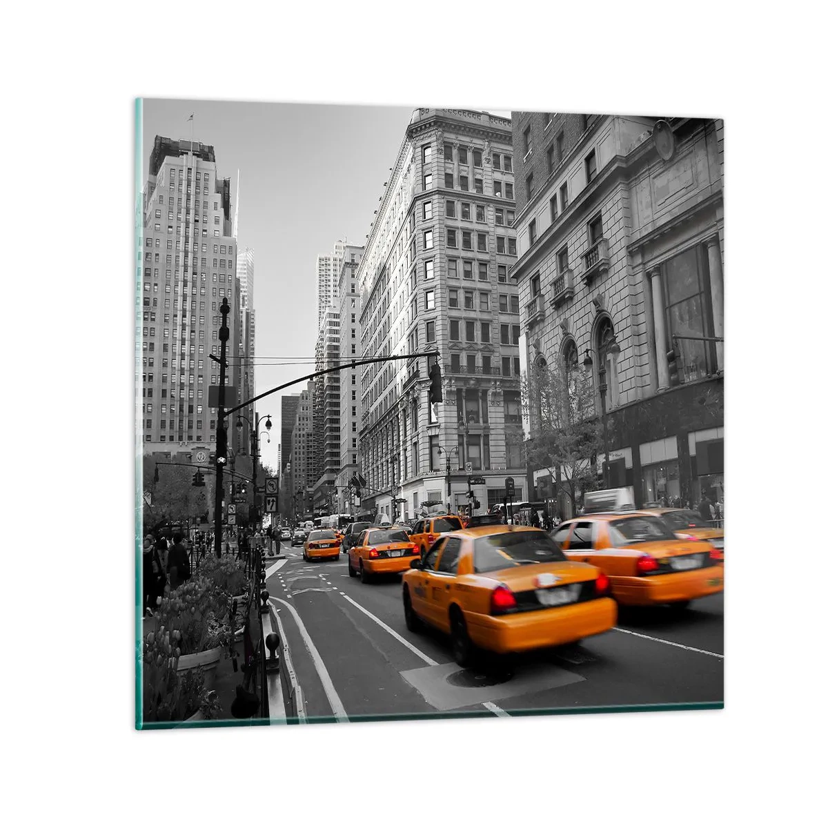 Tablou pe sticlă - Soarele marelui oraș - 40x40 cm