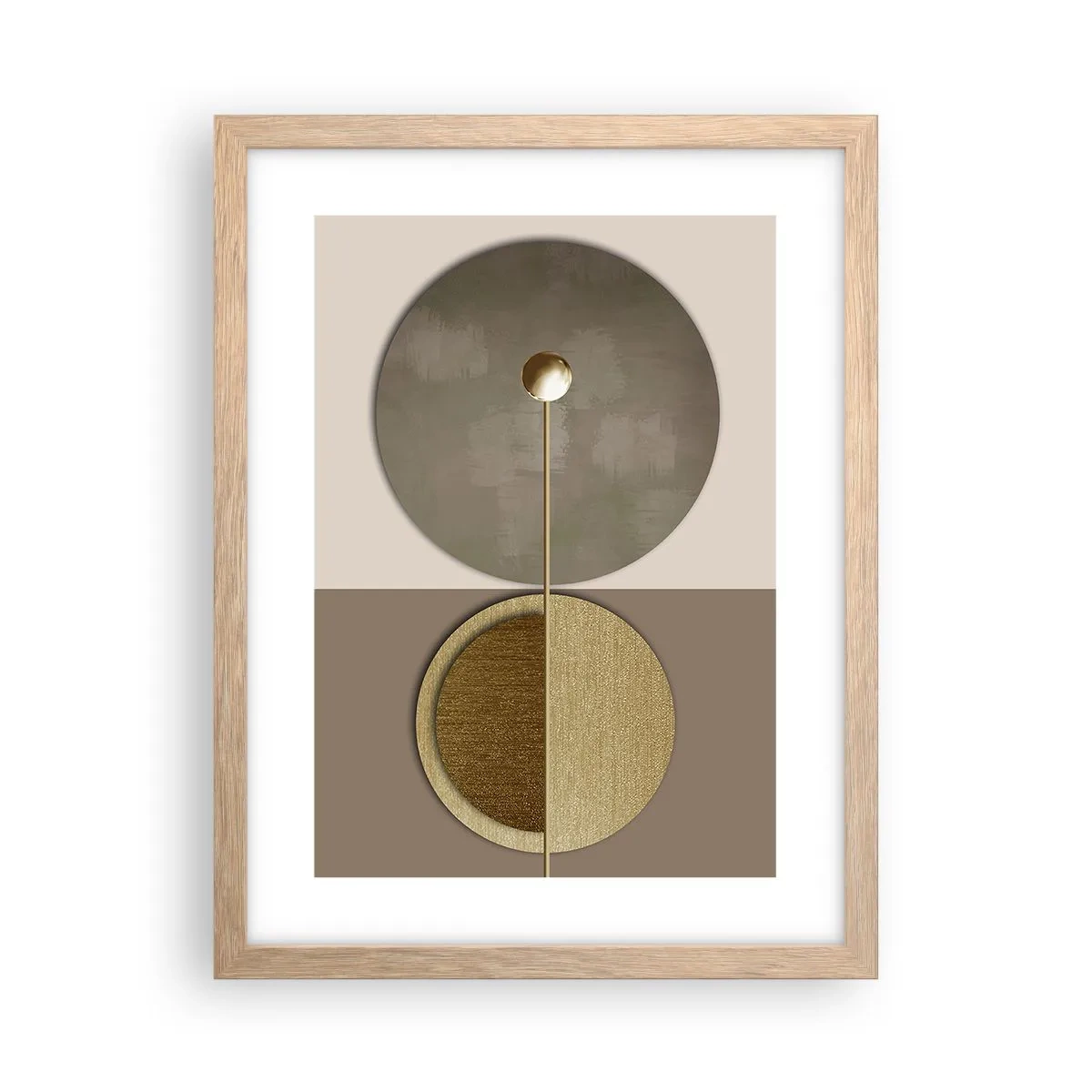 Poster în ramă de stejar deschis - Echilibru perfect - 30x40 cm