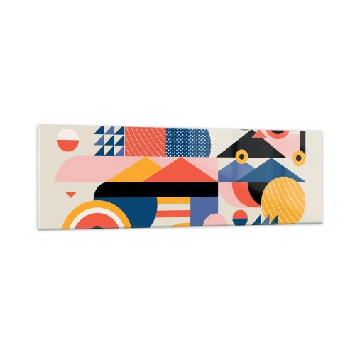 Tablou pe sticlă - Compoziție: joacă-te - 160x50 cm