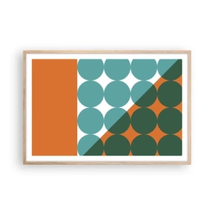 Poster în ramă de stejar deschis - Sus și pe diagonală - 91x61 cm