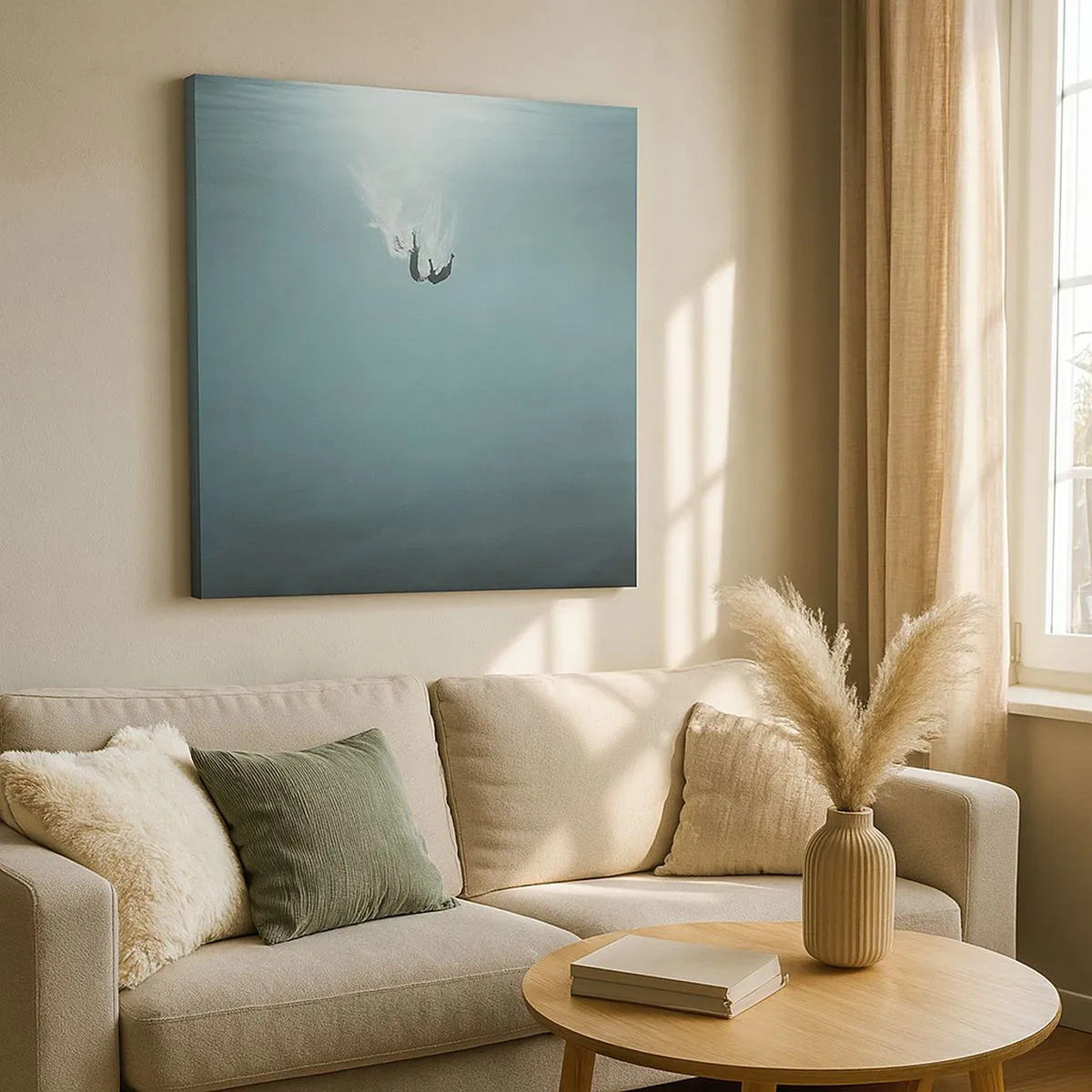 Tablou pe pânză - În îmbrățișarea oceanului - 30x30 cm