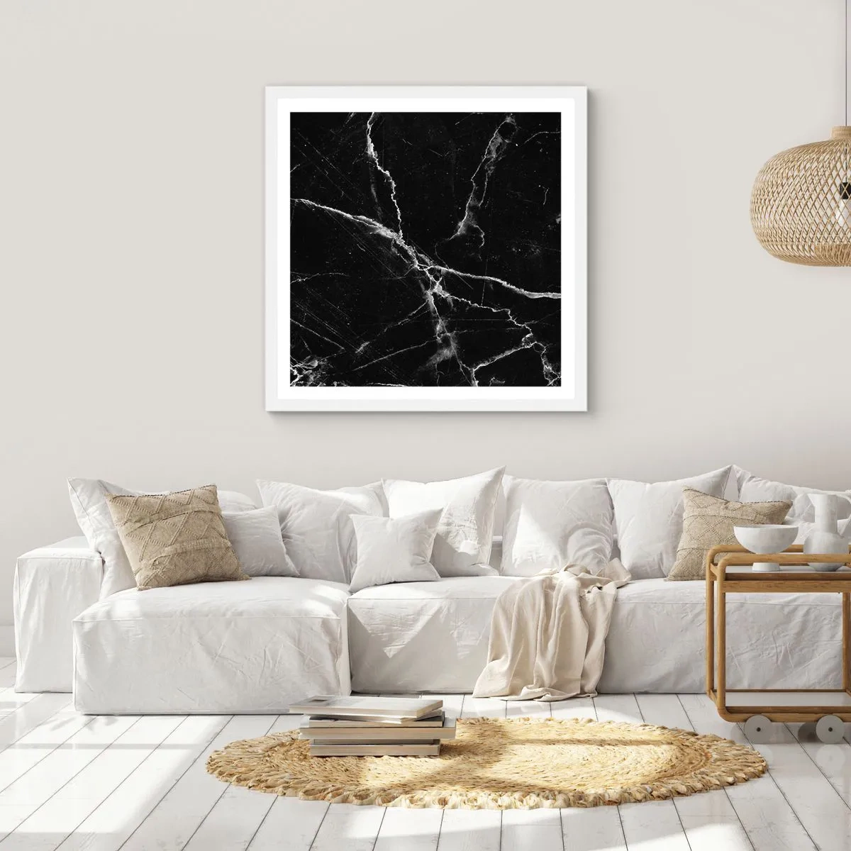 Poster în ramă albă - Viața secretă a unei pietre - 30x30 cm