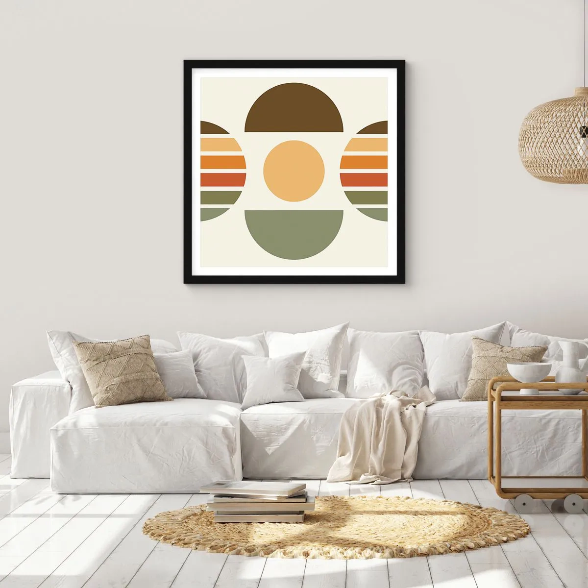 Poster în ramă neagră - În culorile pământului - 30x30 cm