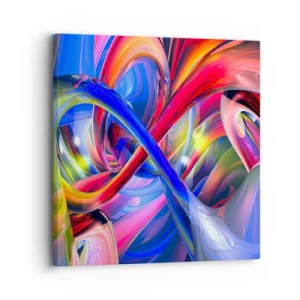 Tablou pe pânză - Dansul culorilor - 30x30 cm