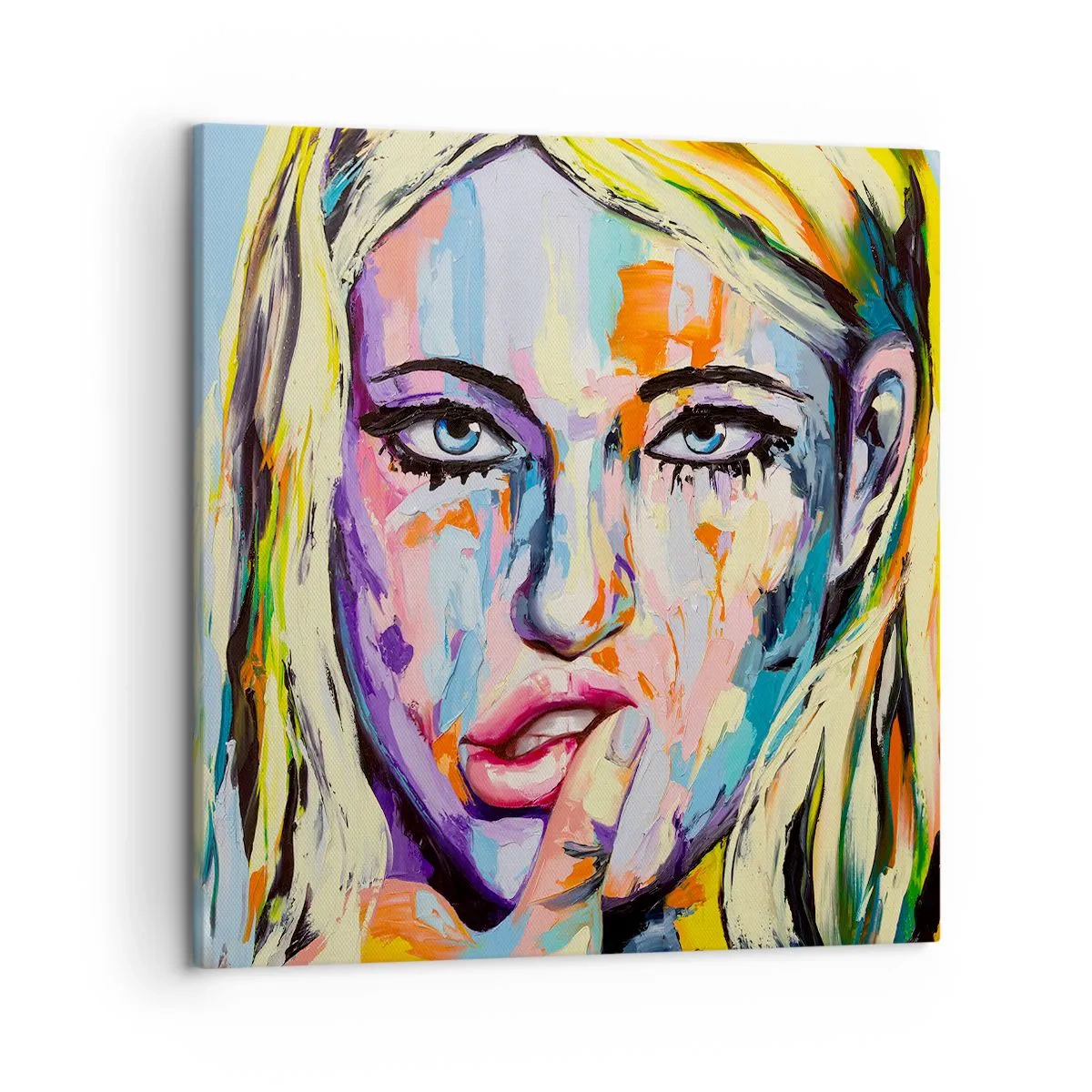 Tablou pe pânză - Privește-o drept în ochi - 50x50 cm