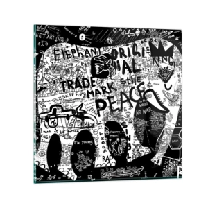 Tablou pe sticlă - Lumea bogată a străzii - 70x70 cm