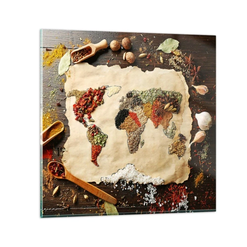 Tablou pe sticlă - Toate gusturile lumii - 70x70 cm