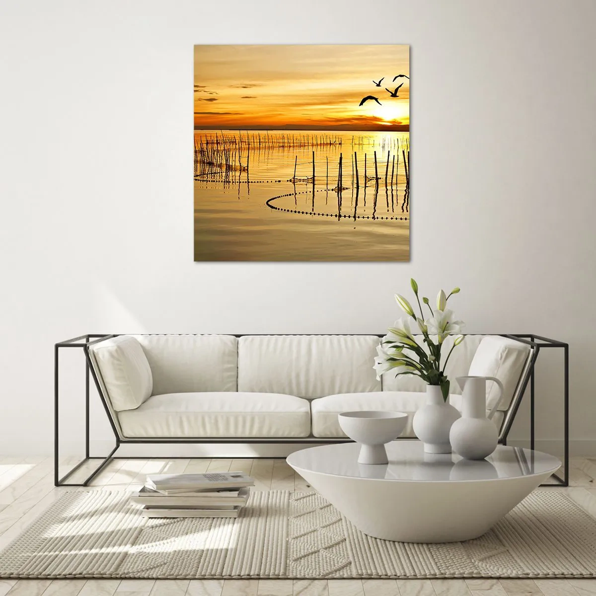 Tablou pe sticlă - În zona pescuitului - 60x60 cm