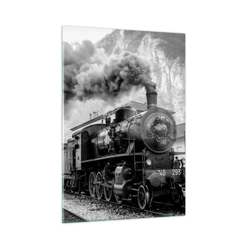 Tablou pe sticlă - La gară... - 50x70 cm