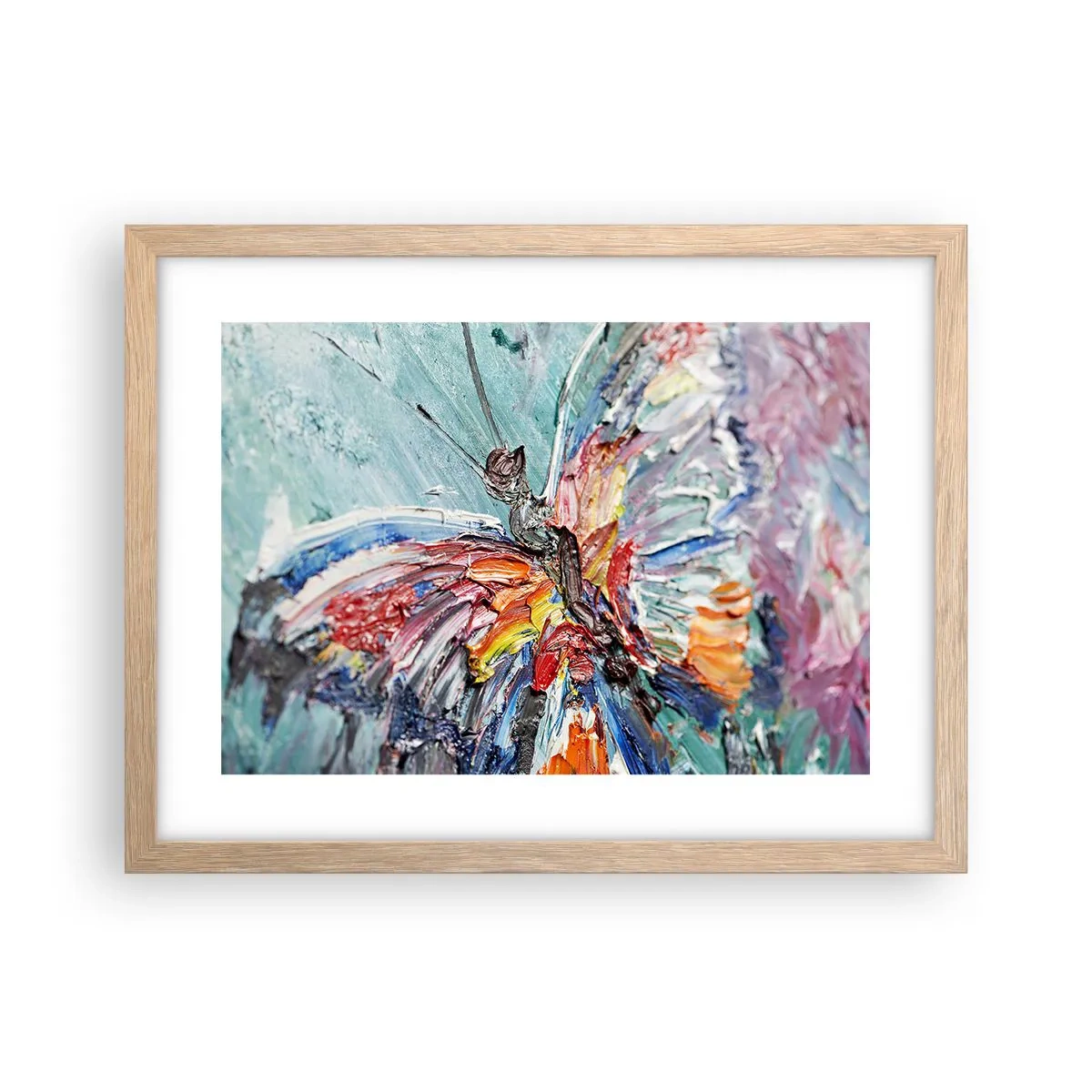 Poster în ramă de stejar deschis - Pictat de natura - 40x30 cm