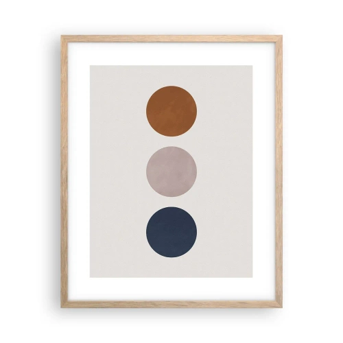 Poster în ramă de stejar deschis - Simbol de excelență - 40x50 cm