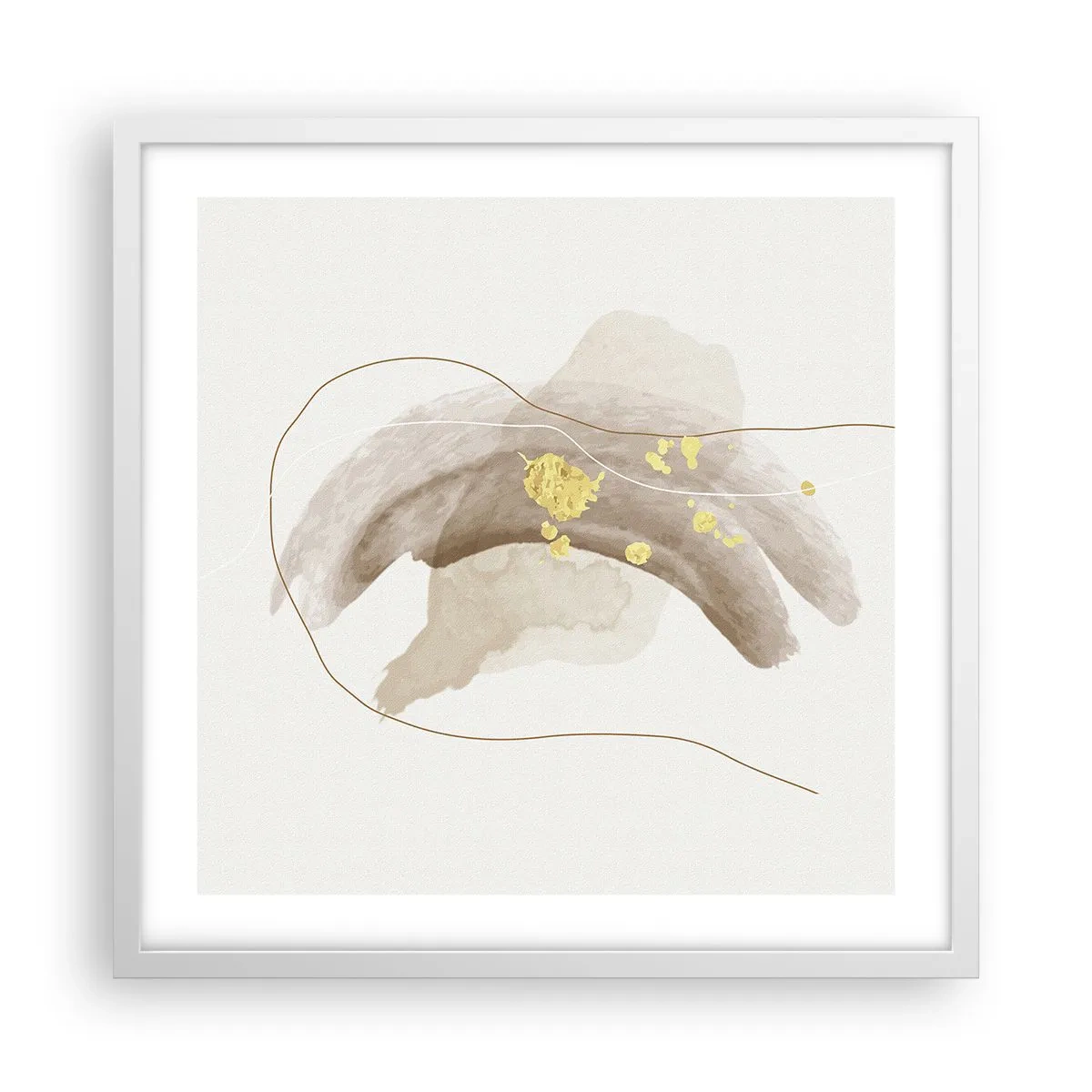 Poster în ramă albă - Întâlnite în spațiu - 50x50 cm