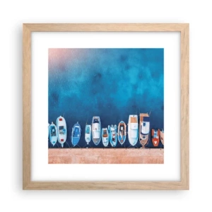 Poster în ramă de stejar deschis - Aliniere - 30x30 cm