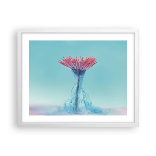 Poster în ramă albă - Într-o unduire revigorantă - 50x40 cm