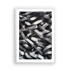 Poster în ramă albă - Abstracție în spirit industrial - 50x70 cm