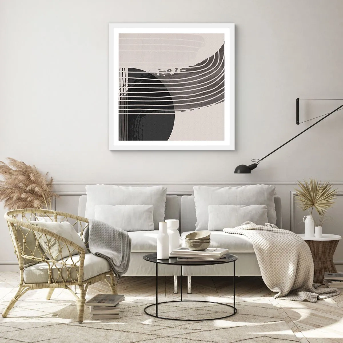 Poster în ramă albă - Până acolo și înapoi - 50x50 cm