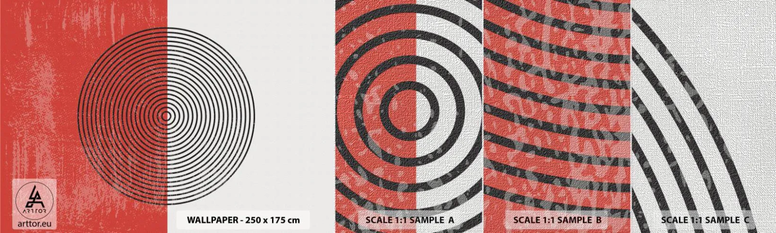 Mostră tapet Premium Canvas - Direct la subiect - Abstracția, Bucată, Grafică - 100x30 cm