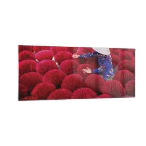 Tablou pe sticlă - Într-un câmp de orez - 100x40 cm