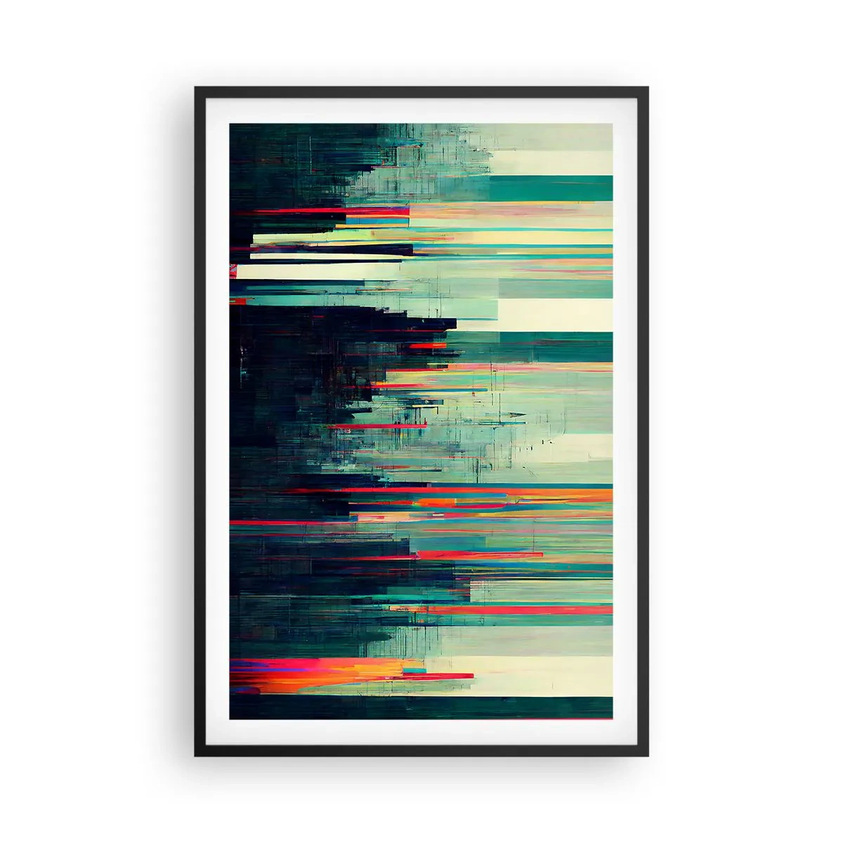 Poster în ramă neagră - Oraș futurist - 61x91 cm