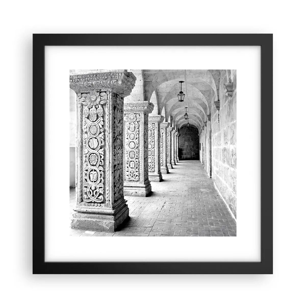 Poster în ramă neagră - Și încotro…? - 30x30 cm