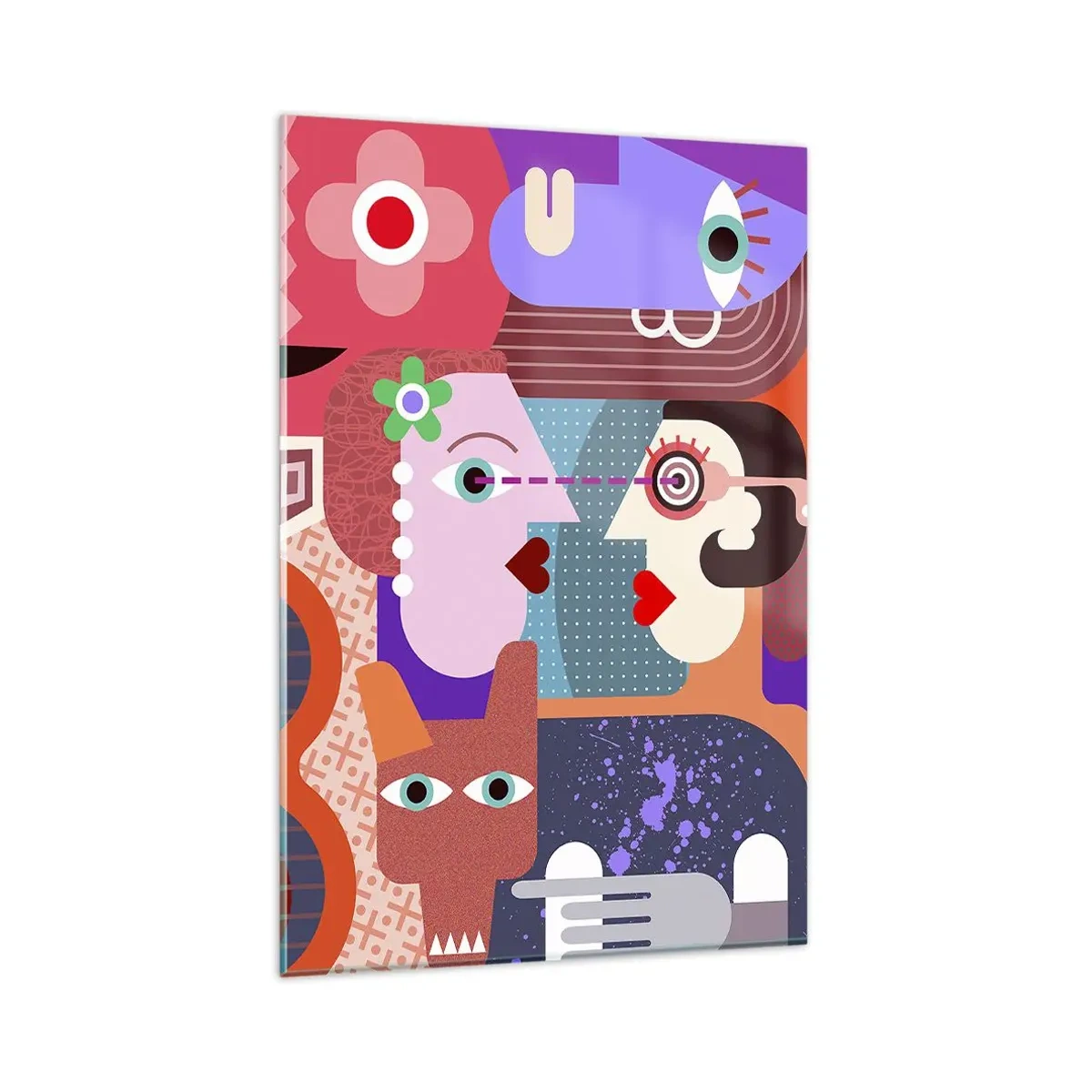 Tablou pe sticlă - Ochi în ochi - 80x120 cm