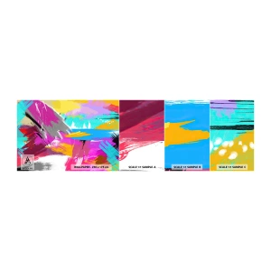 Mostră tapet autocolant Deluxe Sticker - Mâzgălituri cu pensula - Abstracția, Bucată, Model modern - 100x30 cm