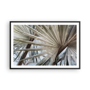 Poster în ramă neagră - Evantaie din tropice - 91x61 cm