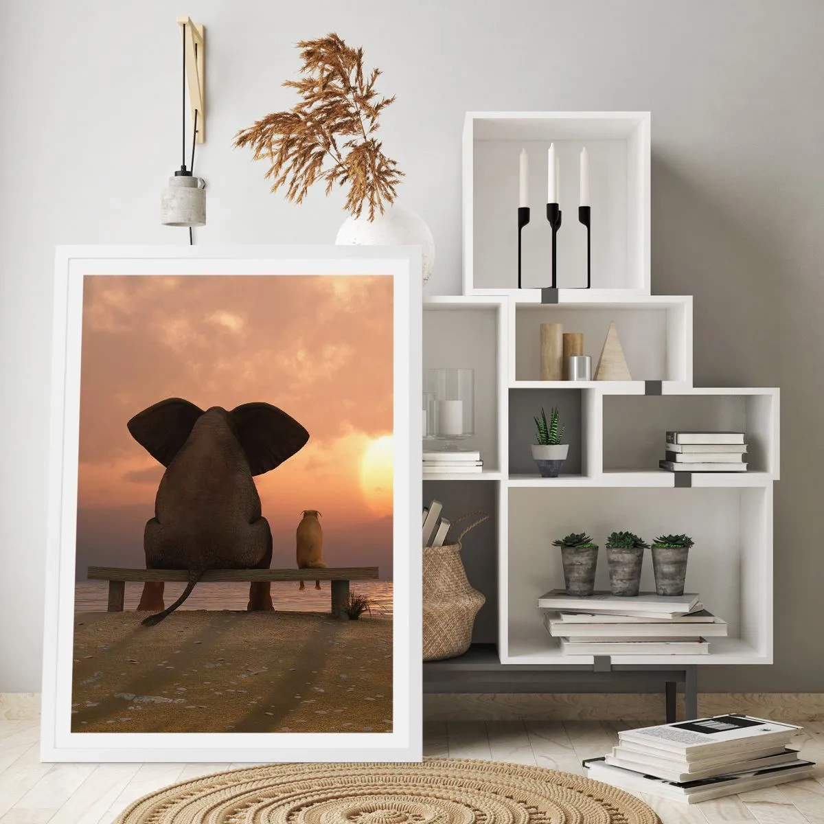 Poster în ramă albă - Este bine să tăcem împreună - 61x91 cm