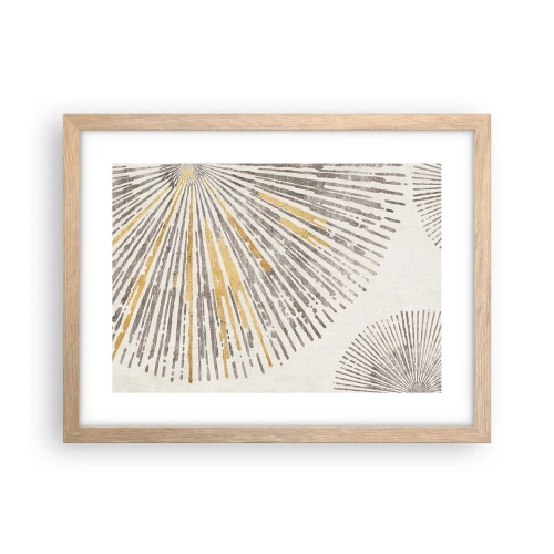Poster în ramă de stejar deschis - Frumusețea razei - 40x30 cm