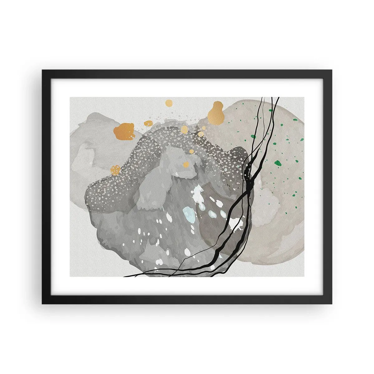 Poster în ramă neagră - Compoziție organică - 50x40 cm