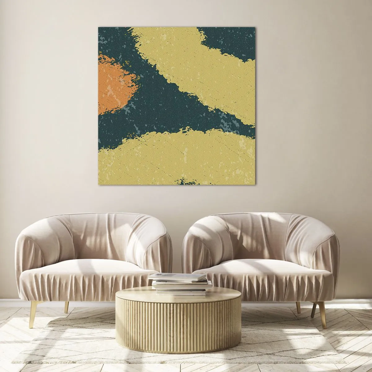 Tablou pe sticlă - Abstracție - în slow motion - 40x40 cm