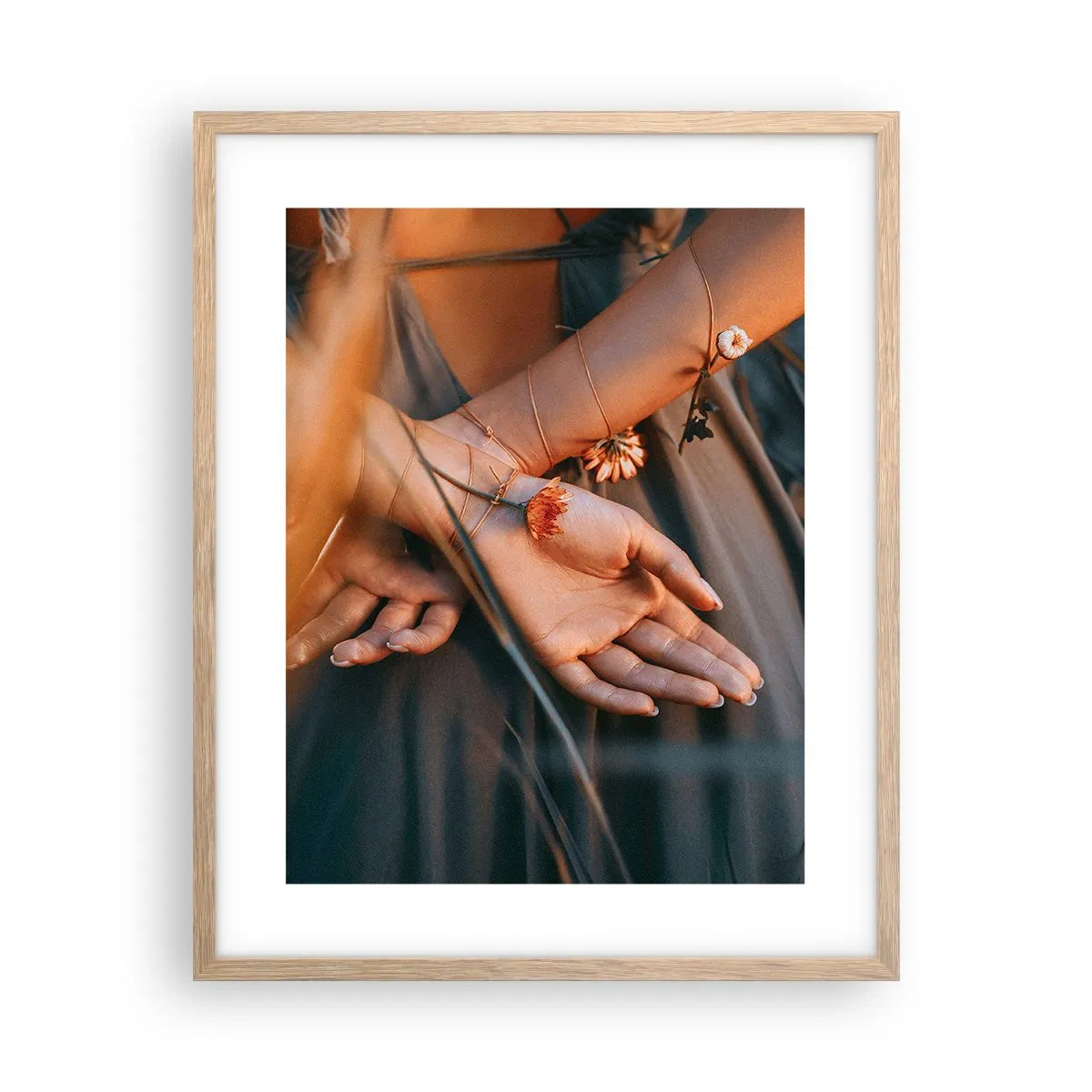 Poster în ramă de stejar deschis - Legată de natură - 40x50 cm
