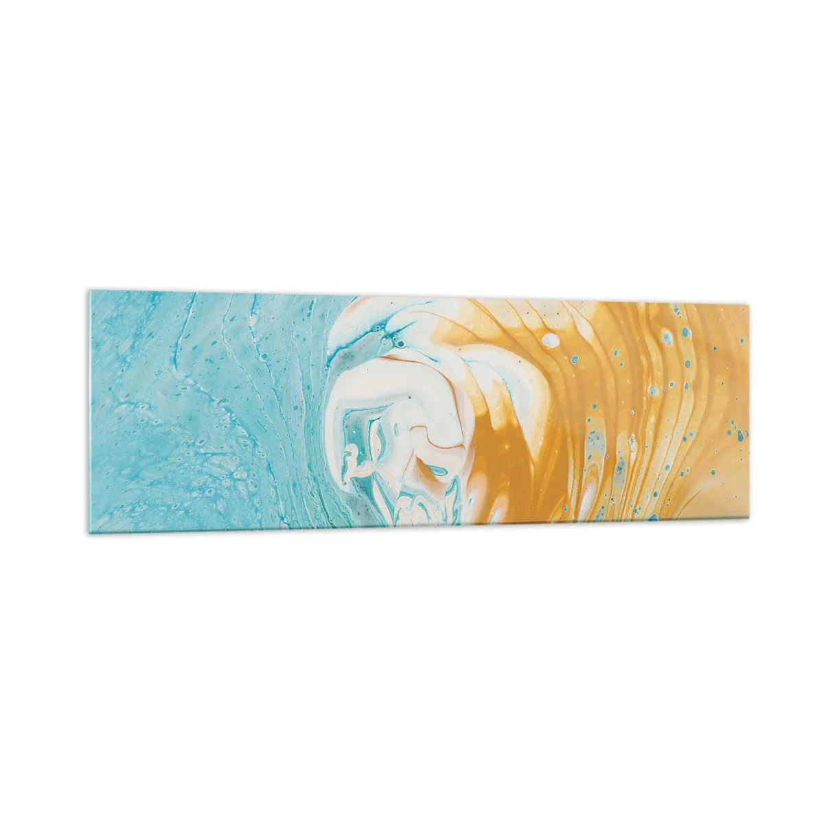 Tablou pe sticlă - Vârtej de pastel - 160x50 cm